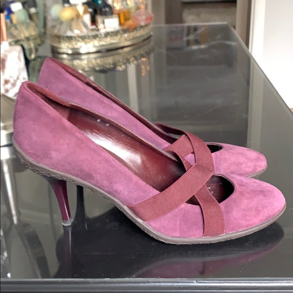 DKNY purple suede heels